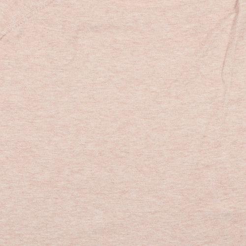 VERO MODA Womens Pink Round Neck Viscose Pullover Jumper Size S