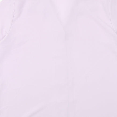 EWM Womens Purple Polyester Basic Button-Up Size 18 Collared - Broderie Anglaise Detail