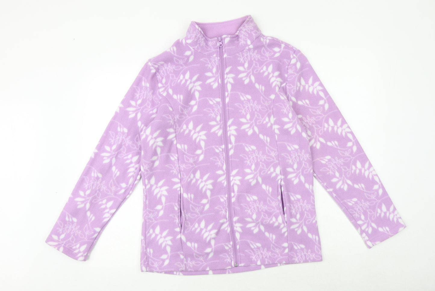 Anna De Lancay Womens Purple Geometric Jacket Size 10 Zip - 10-12