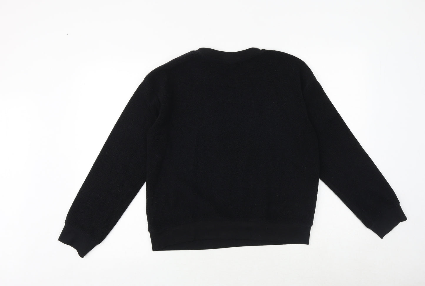 Topshop Womens Black Cotton Pullover Sweatshirt Size 8 Pullover - California Surfing Association