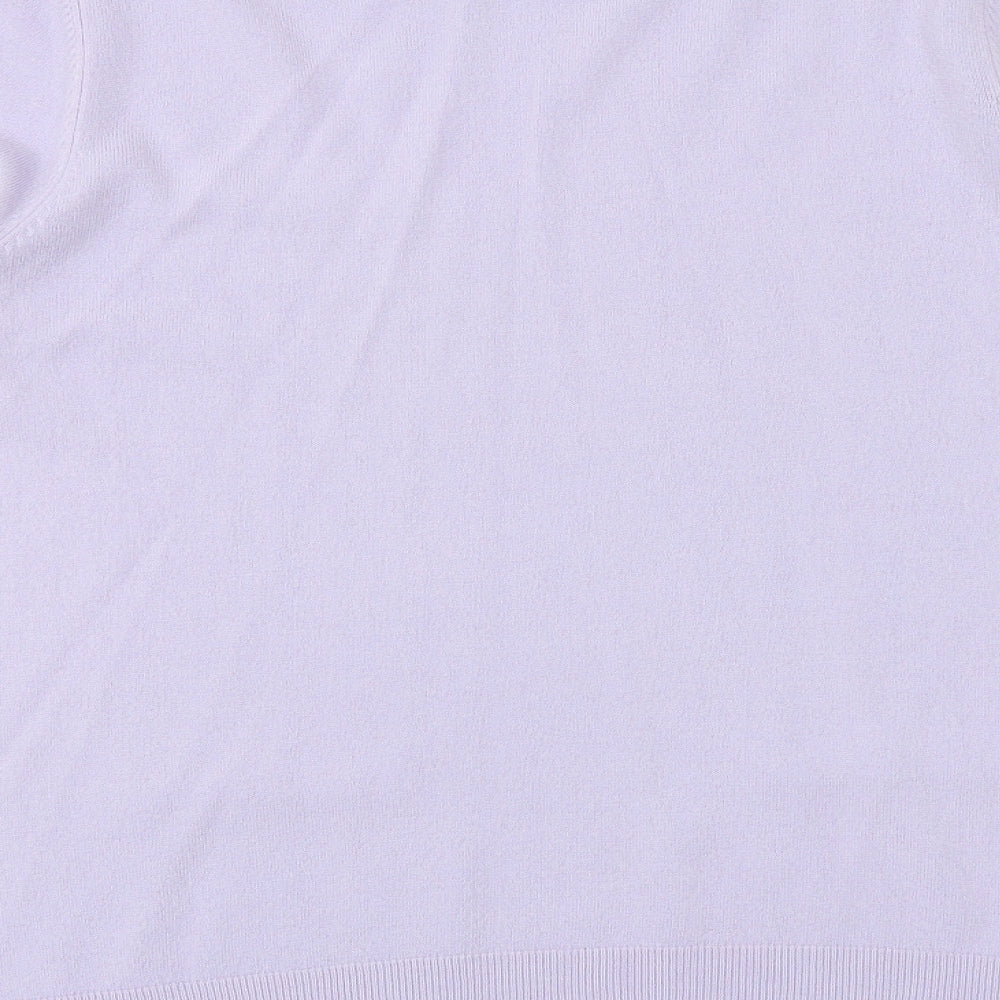 BHS Womens Purple Boat Neck Acrylic Pullover Jumper Size 18