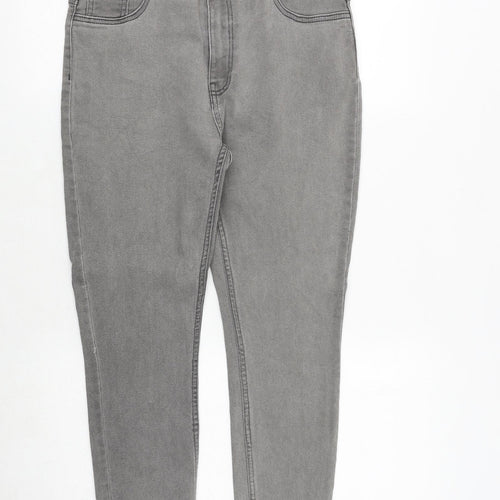 Only Womens Grey Cotton Skinny Jeans Size XL Regular Zip
