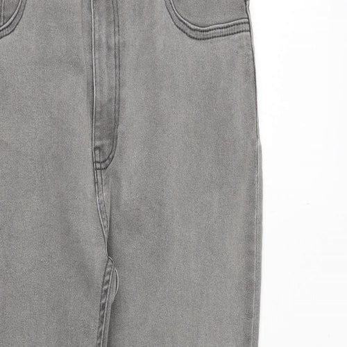 Only Womens Grey Cotton Skinny Jeans Size XL Regular Zip