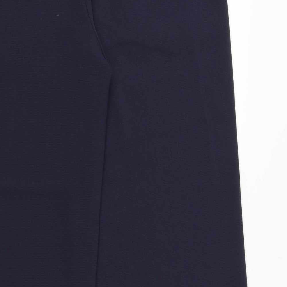 Marks and Spencer Womens Blue Polyester Dress Pants Trousers Size 12 Regular Zip