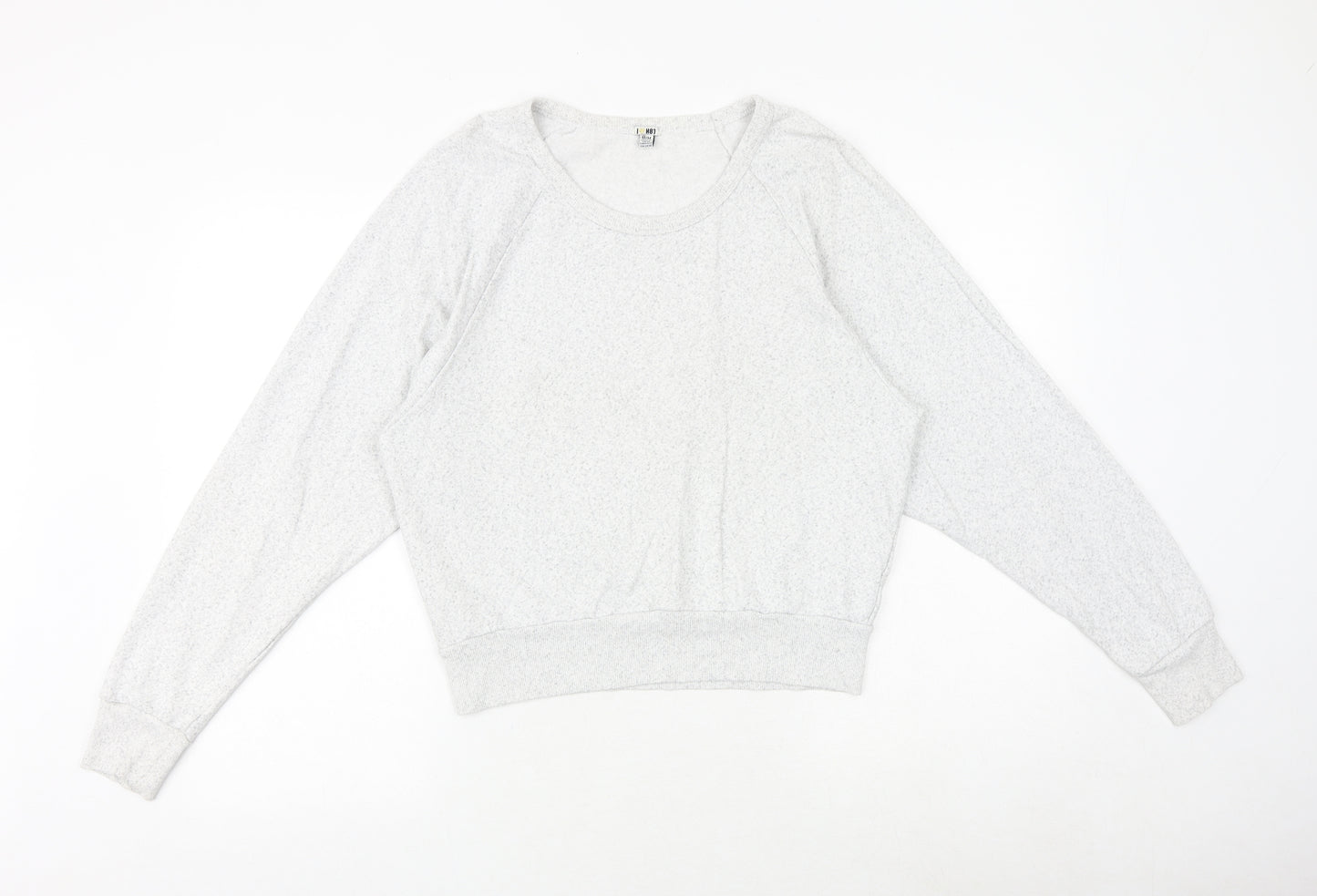 I Love H81 Womens Grey Cotton Pullover Sweatshirt Size M Pullover