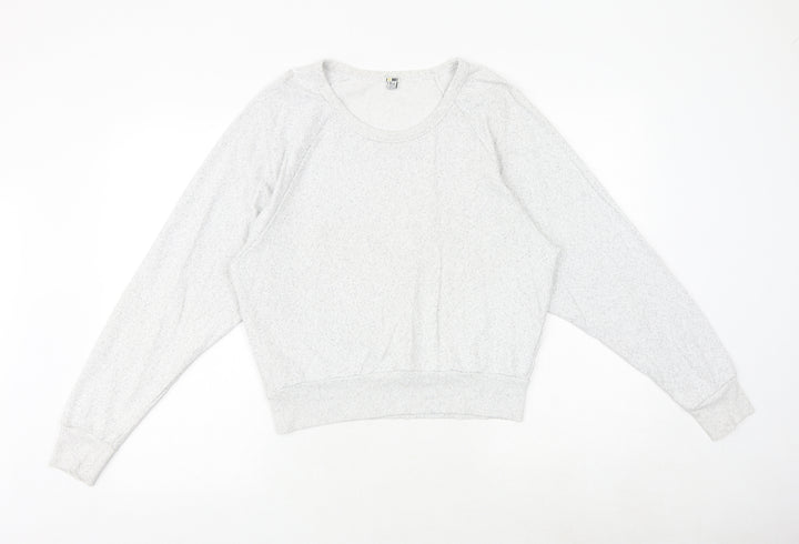 I Love H81 Womens Grey Cotton Pullover Sweatshirt Size M Pullover