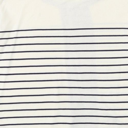 Fay Louise Womens Blue Round Neck Striped Acrylic Pullover Jumper Size XL