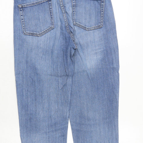 Gap Womens Blue Cotton Straight Jeans Size 6 Regular Zip
