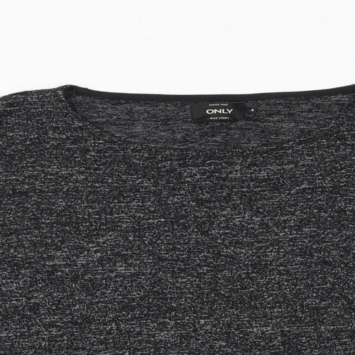 Only Womens Black V-Neck Viscose Pullover Jumper Size S