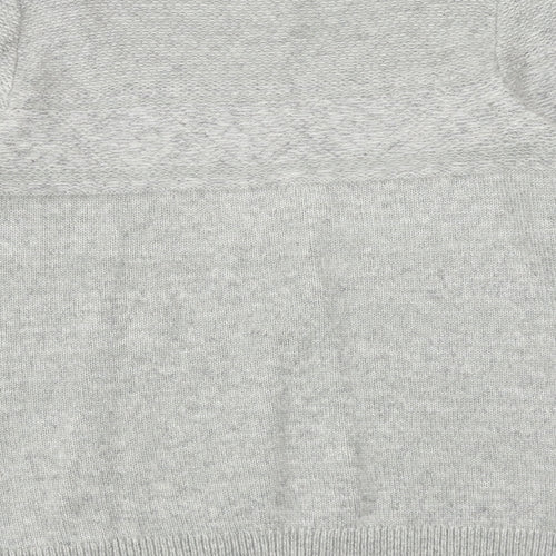 Gap Mens Grey Round Neck Acrylic Pullover Jumper Size L Long Sleeve