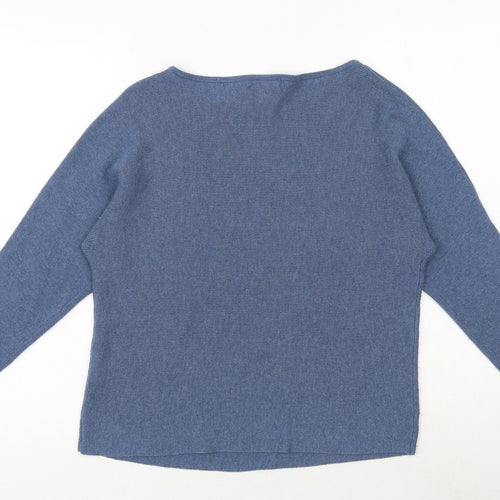 H&M Womens Blue Round Neck Polyester Pullover Jumper Size XS