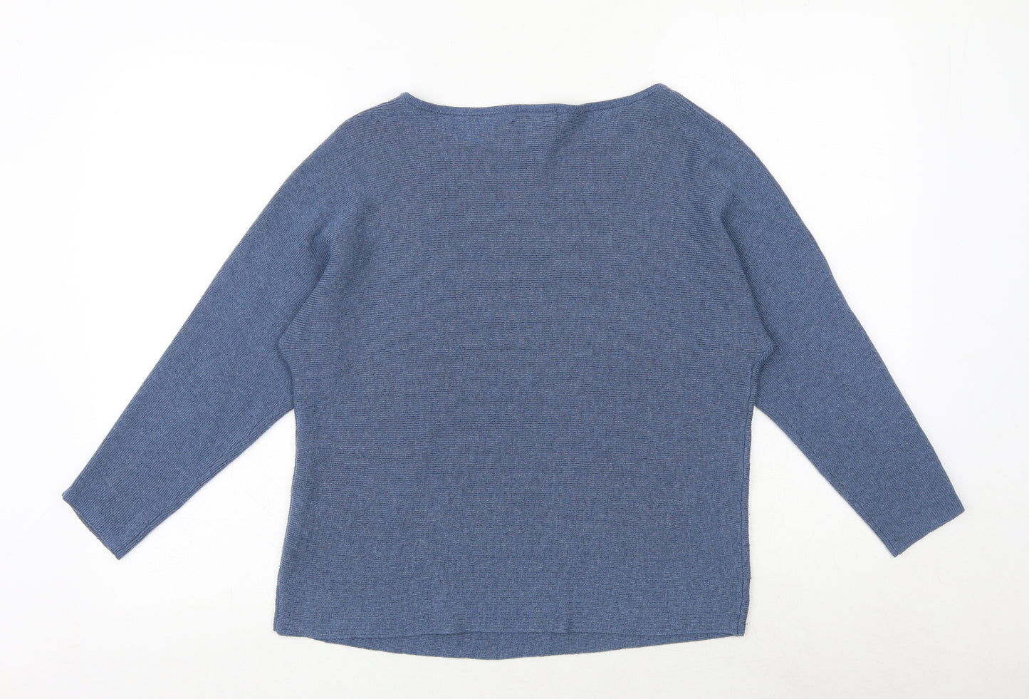 H&M Womens Blue Round Neck Polyester Pullover Jumper Size XS