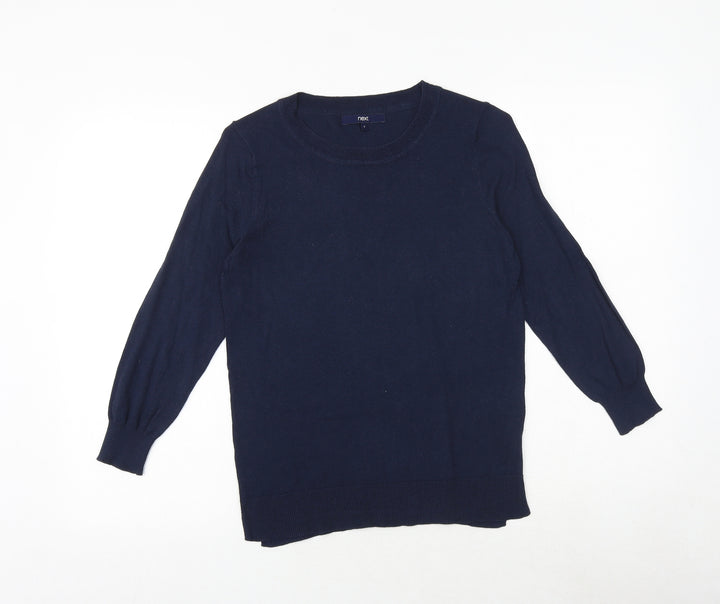 NEXT Womens Blue Round Neck Cotton Pullover Jumper Size 6