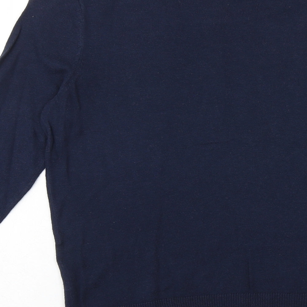NEXT Womens Blue Round Neck Cotton Pullover Jumper Size 6