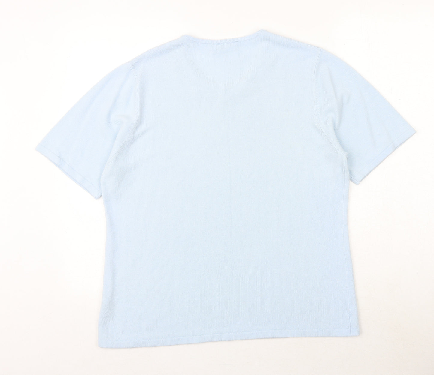 BHS Womens Blue Round Neck Acrylic Pullover Jumper Size 20