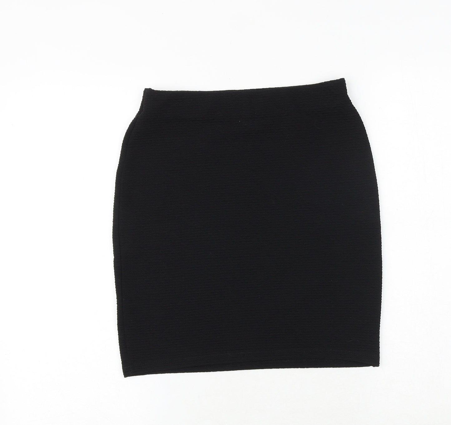 New Look Womens Black Polyester A-Line Skirt Size 8