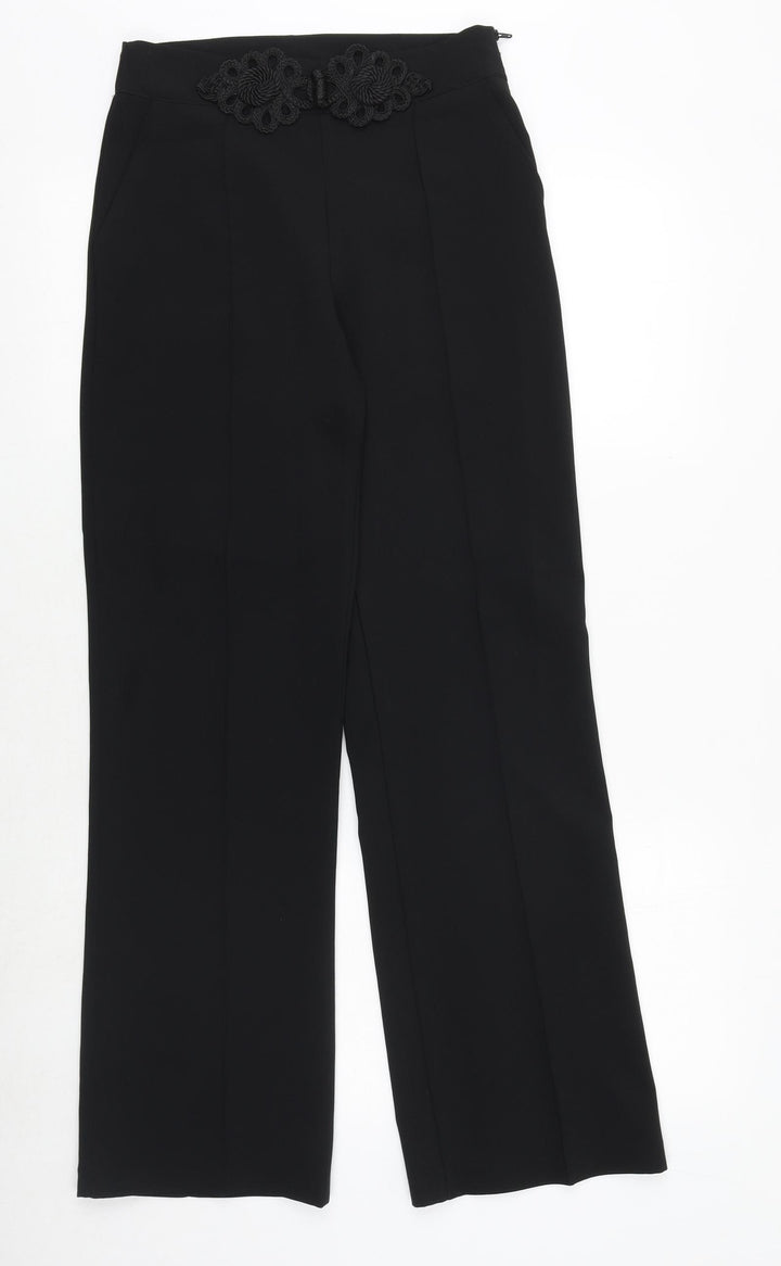 Fofy Girls Black Polyester Dress Pants Trousers Size L Regular Zip