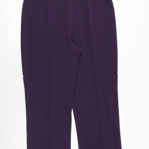 Autonomy Womens Purple Polyester Trousers Size 14 Regular