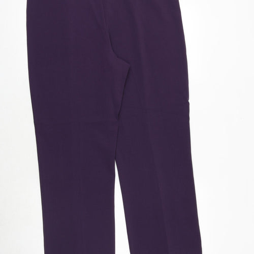 Autonomy Womens Purple Polyester Trousers Size 14 Regular