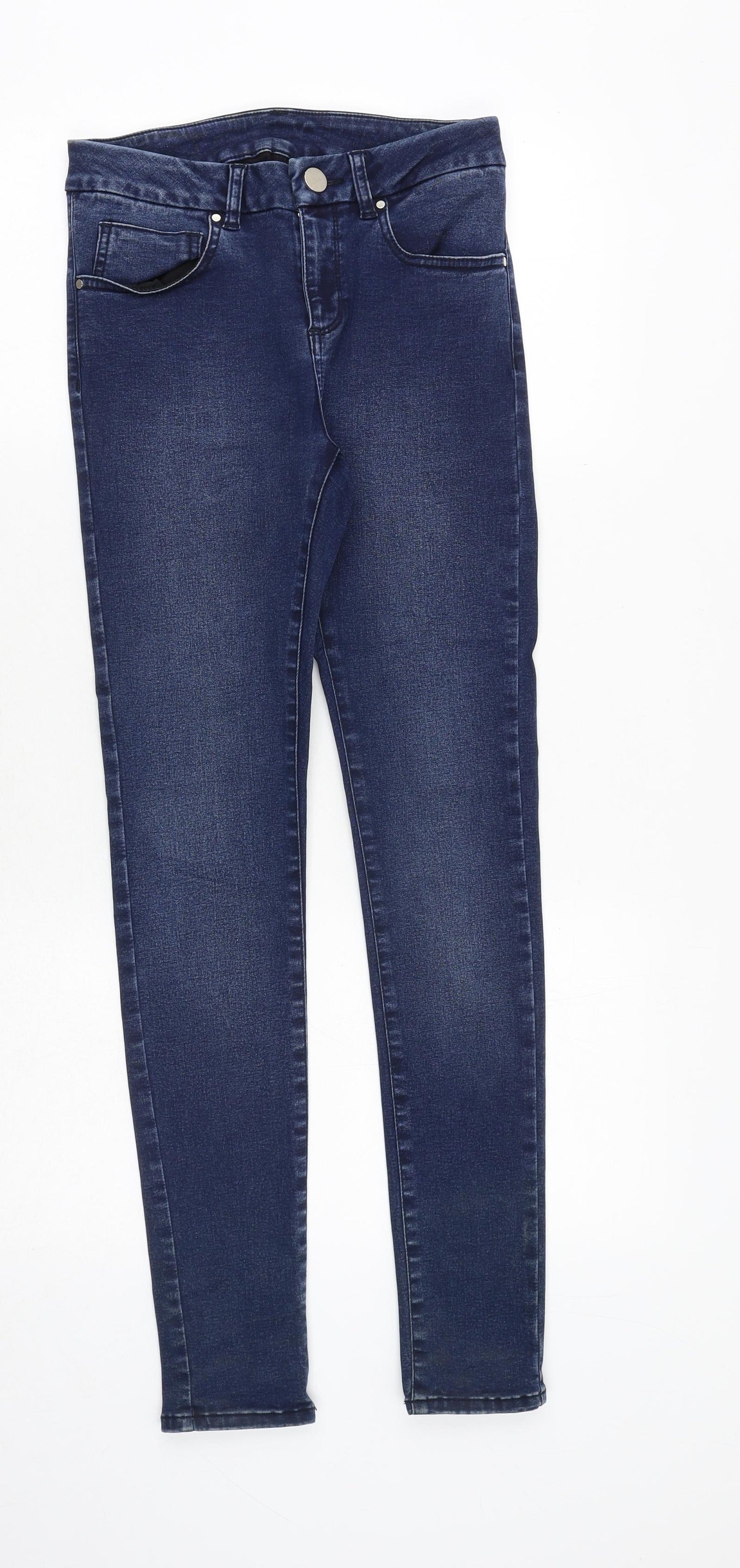 ASOS Womens Blue Cotton Skinny Jeans Size 26 in Regular Zip