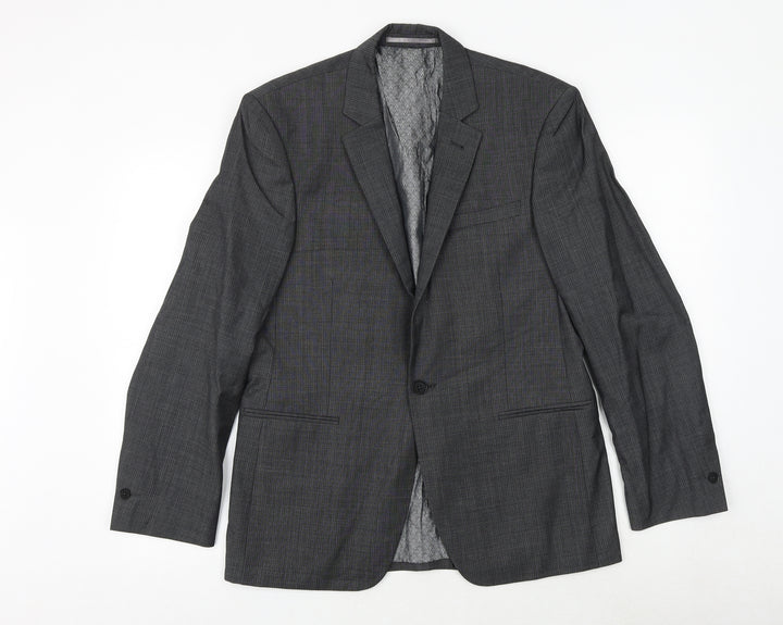 NEXT Mens Grey Wool Jacket Blazer Size 38 Regular