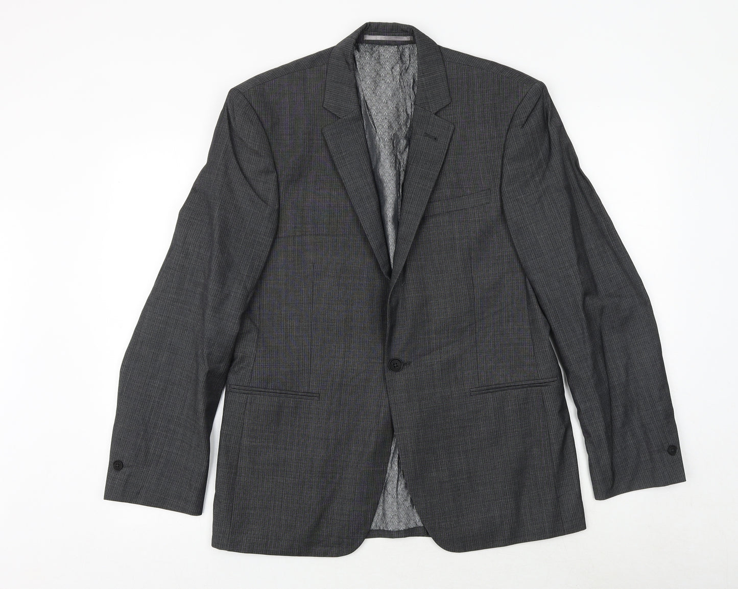 NEXT Mens Grey Wool Jacket Blazer Size 38 Regular