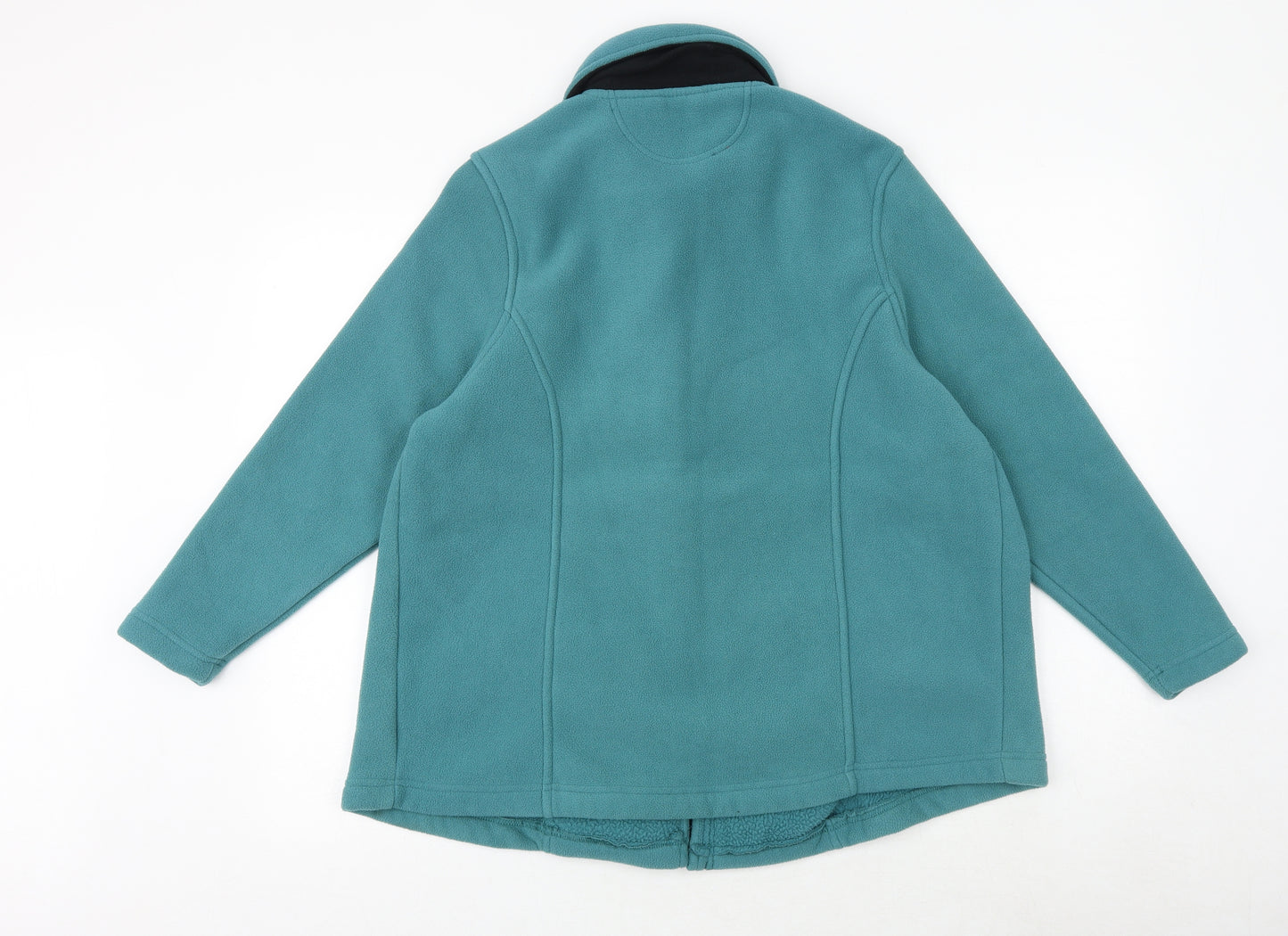 Tommy & Kate Womens Green Jacket Size 14 Hook & Loop