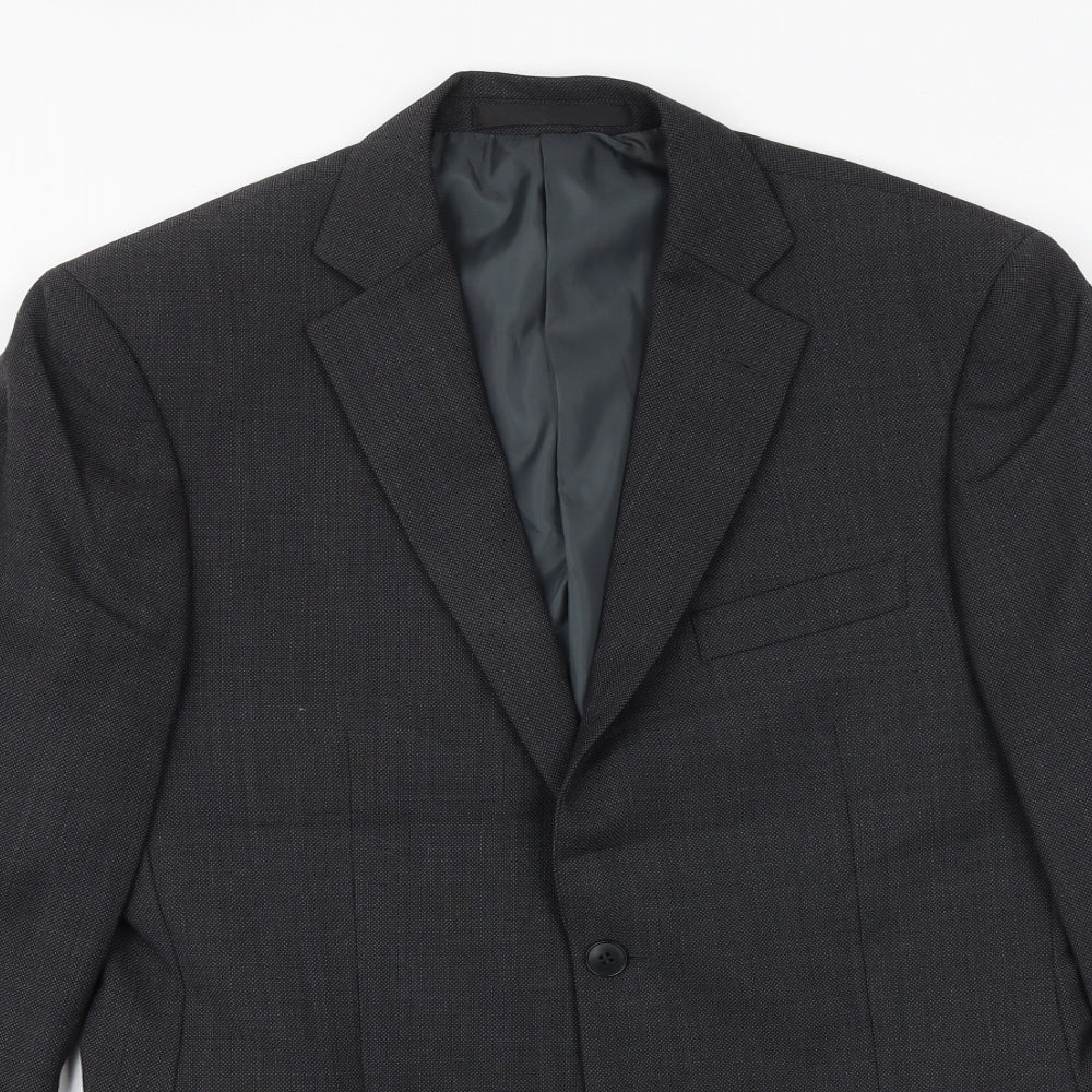 Marks and Spencer Mens Grey Wool Jacket Suit Jacket Size 40 Regular