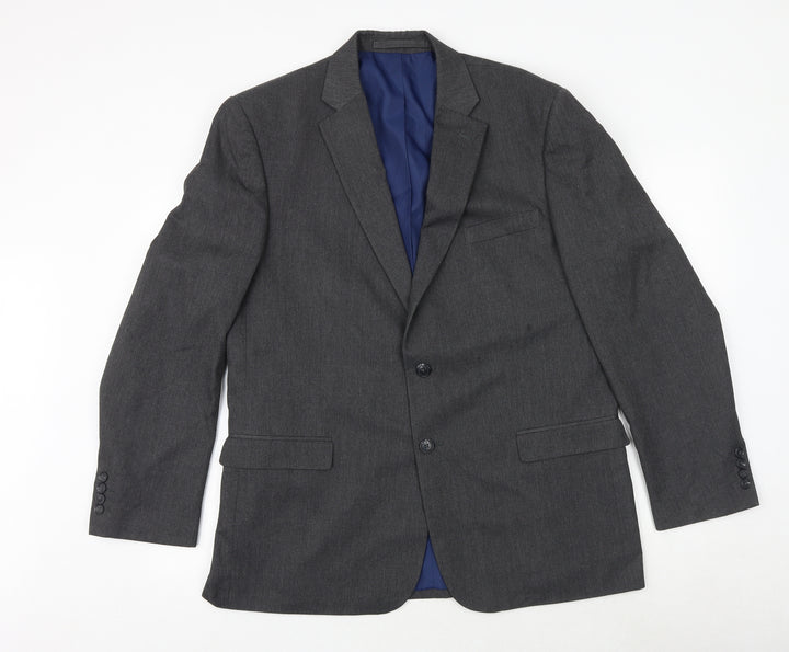 Marks and Spencer Mens Grey Polyester Jacket Suit Jacket Size 44 Regular