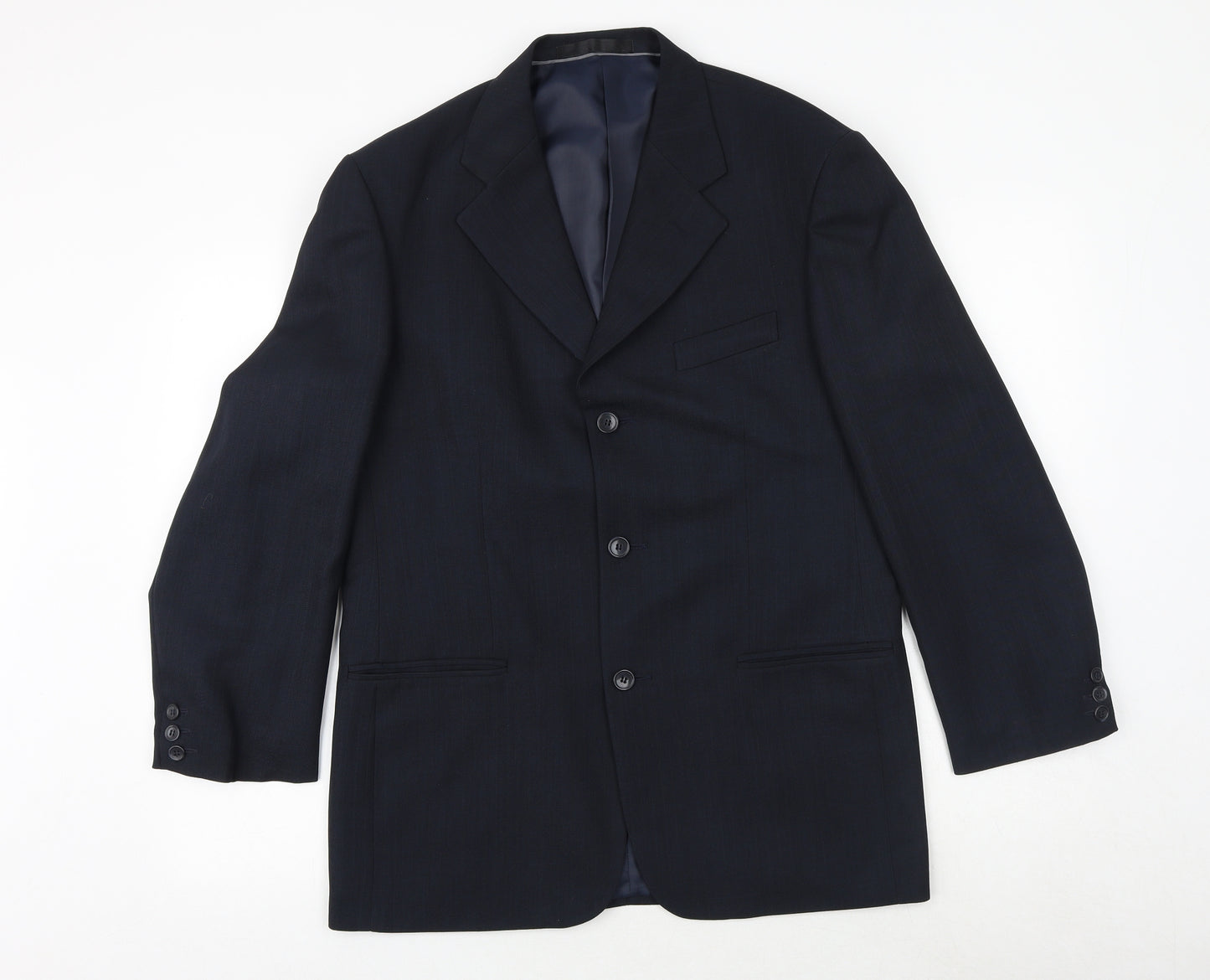 ARMANDO Mens Blue Polyester Jacket Suit Jacket Size 38 Regular