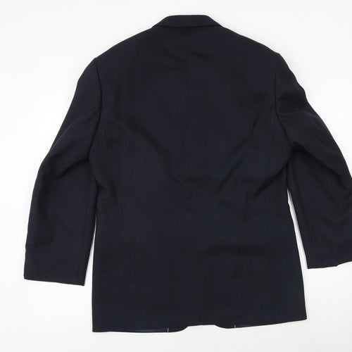 ARMANDO Mens Blue Polyester Jacket Suit Jacket Size 38 Regular