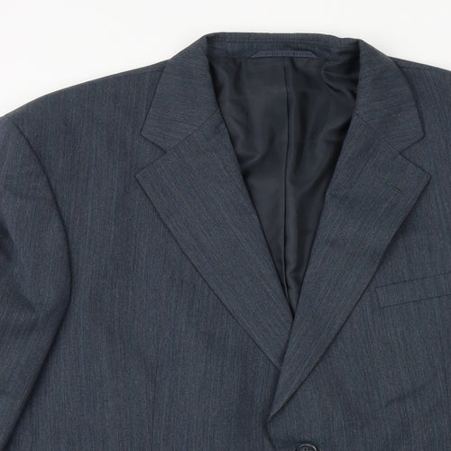 Debenhams Mens Blue Polyester Jacket Suit Jacket Size 48 Regular