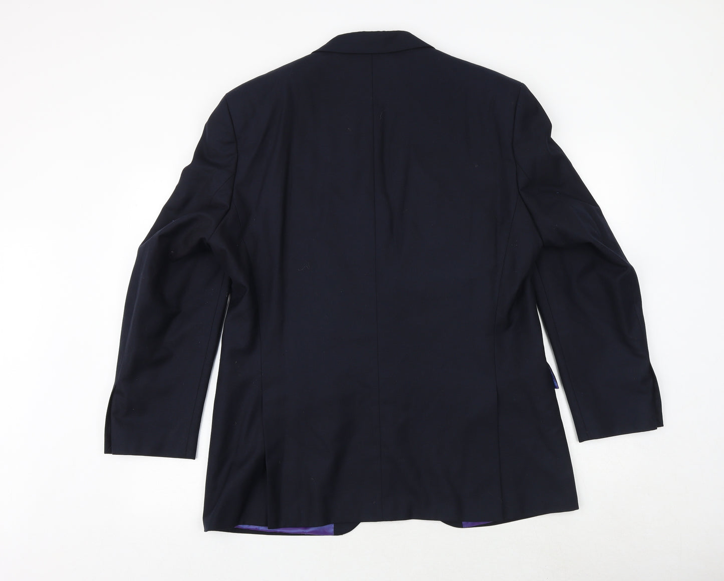 hasp Mens Blue Polyester Jacket Suit Jacket Size 42 Regular