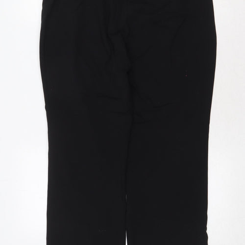 Marks and Spencer Womens Black Polyester Dress Pants Trousers Size 14 Regular Zip