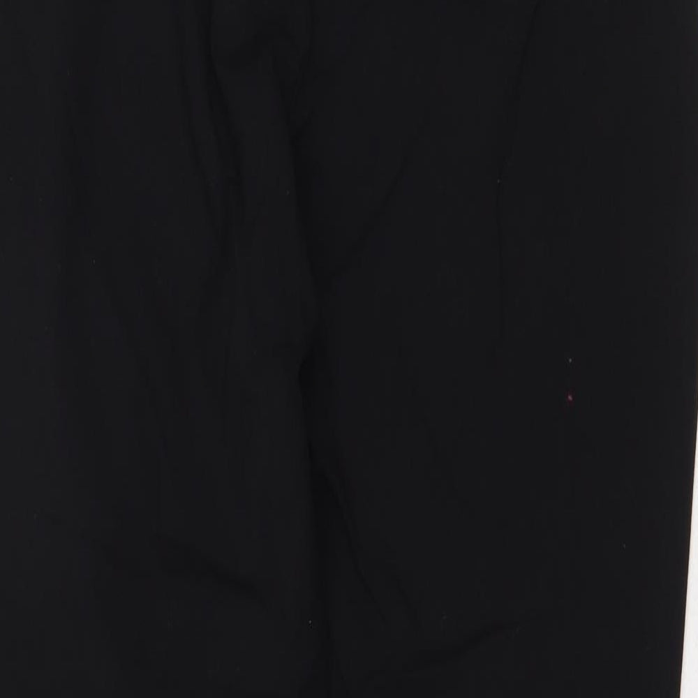 Marks and Spencer Womens Black Polyester Dress Pants Trousers Size 14 Regular Zip