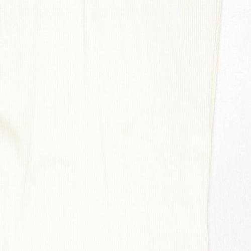 Noisy may Womens White Viscose Bodycon Size M Round Neck Pullover