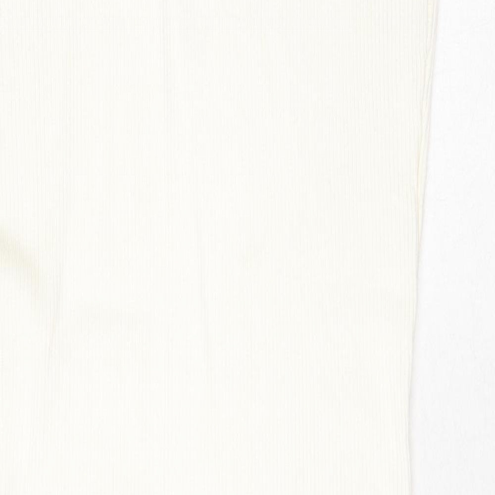 Noisy may Womens White Viscose Bodycon Size M Round Neck Pullover