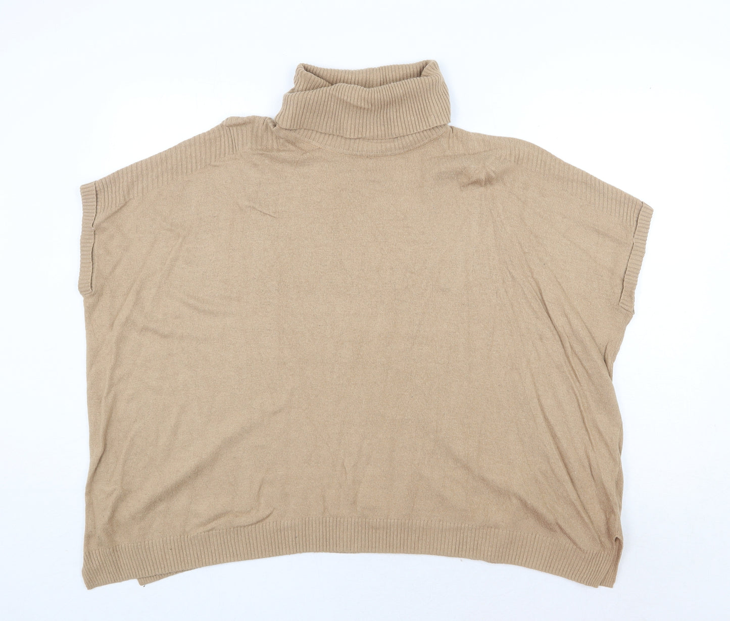 New Look Womens Beige Roll Neck Viscose Pullover Jumper Size S