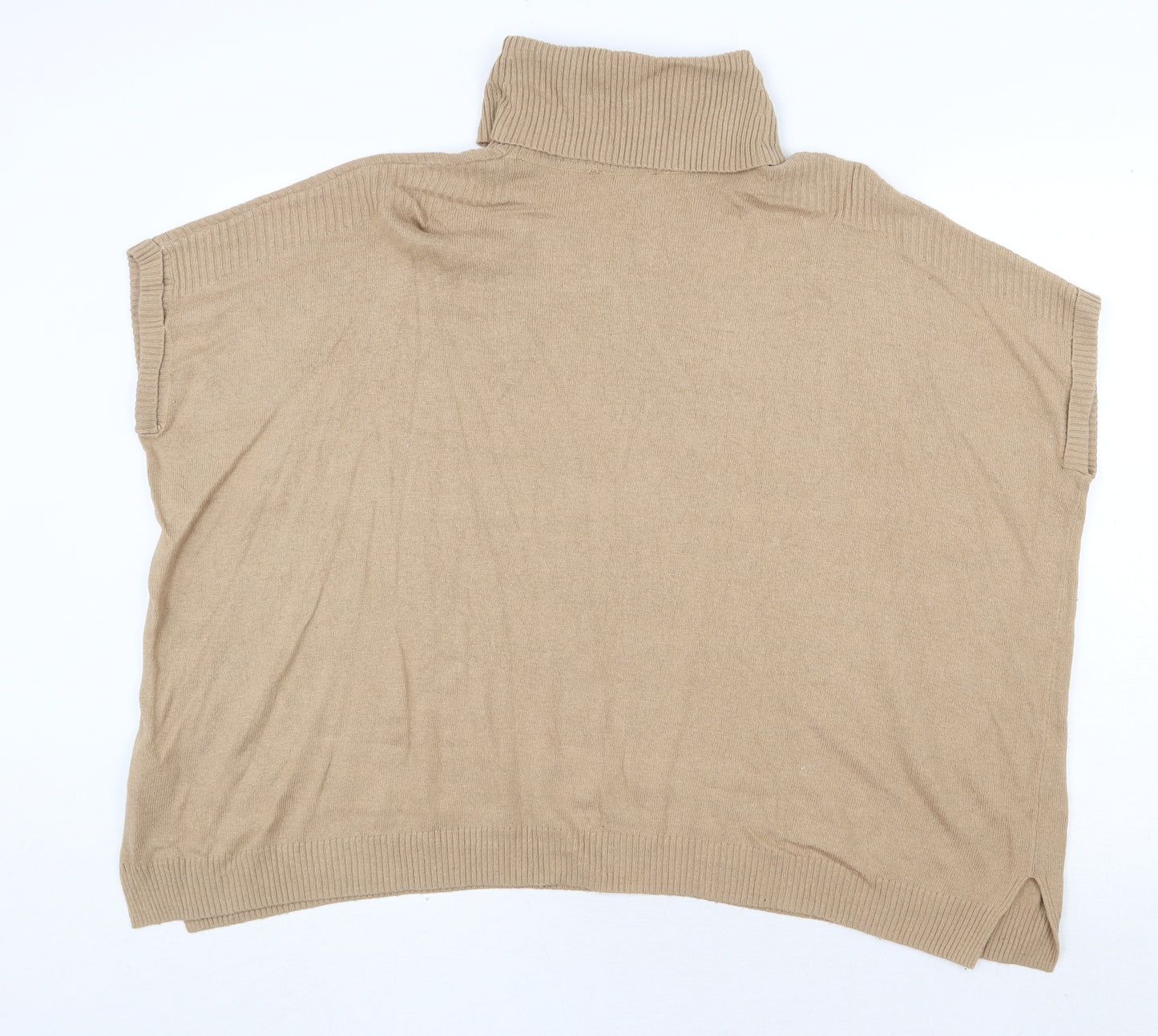 New Look Womens Beige Roll Neck Viscose Pullover Jumper Size S
