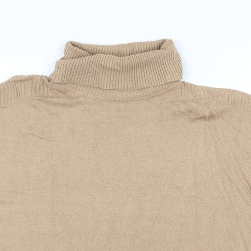 New Look Womens Beige Roll Neck Viscose Pullover Jumper Size S