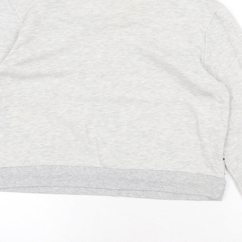 FOREVER 21 Womens Grey Geometric Cotton Pullover Sweatshirt Size L Pullover