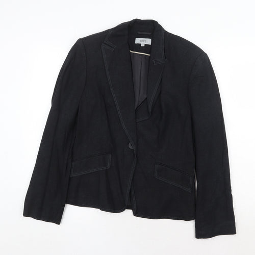 Marks and Spencer Womens Grey Jacket Blazer Size 14 Button