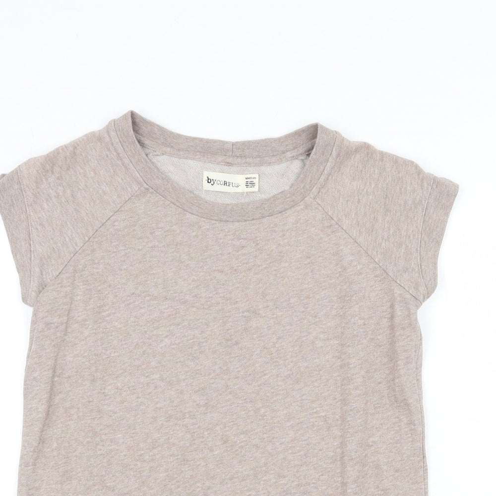 By Corpus Womens Beige Cotton Pullover Sweatshirt Size M Pullover