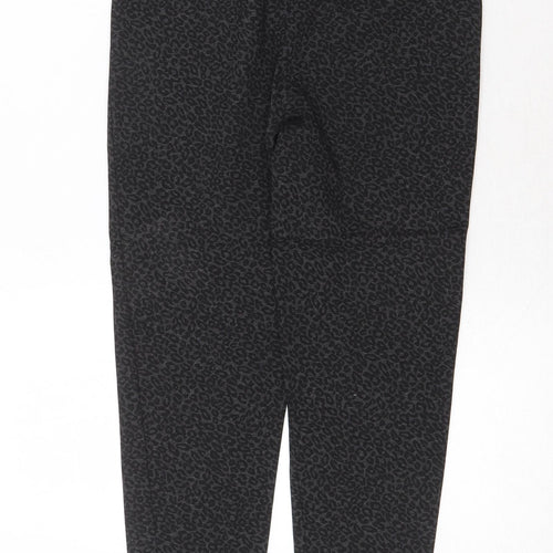 Marks and Spencer Womens Grey Animal Print Viscose Carrot Leggings Size 8 - Leopard Pattern