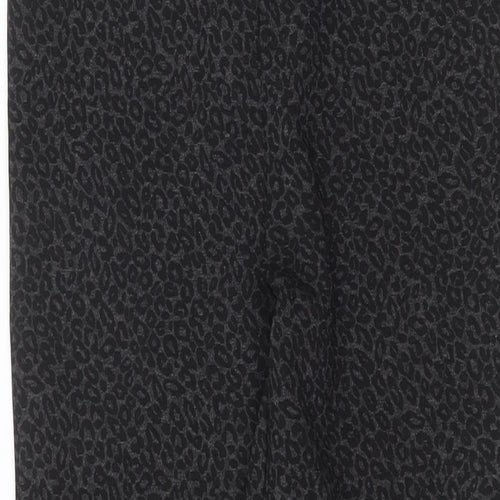 Marks and Spencer Womens Grey Animal Print Viscose Carrot Leggings Size 8 - Leopard Pattern