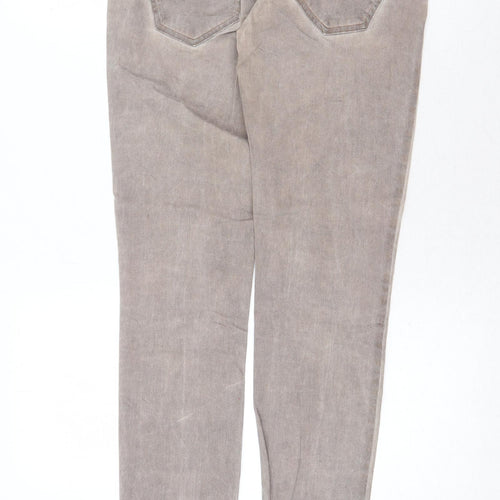 Buena Vista Womens Grey Cotton Skinny Jeans Size XS Regular Zip
