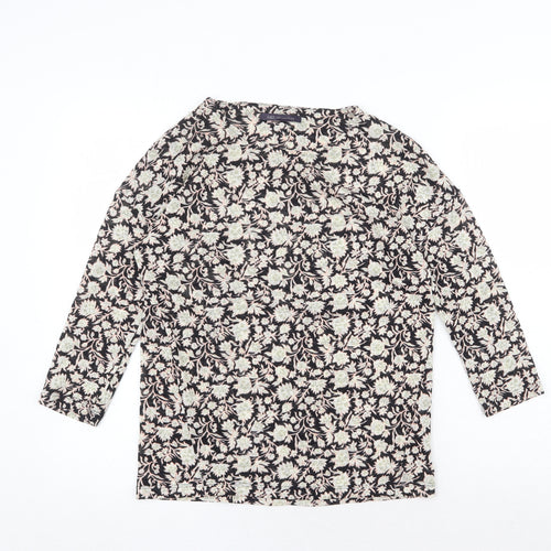 Marks and Spencer Womens Multicoloured Geometric Polyester Basic Blouse Size 8 Round Neck