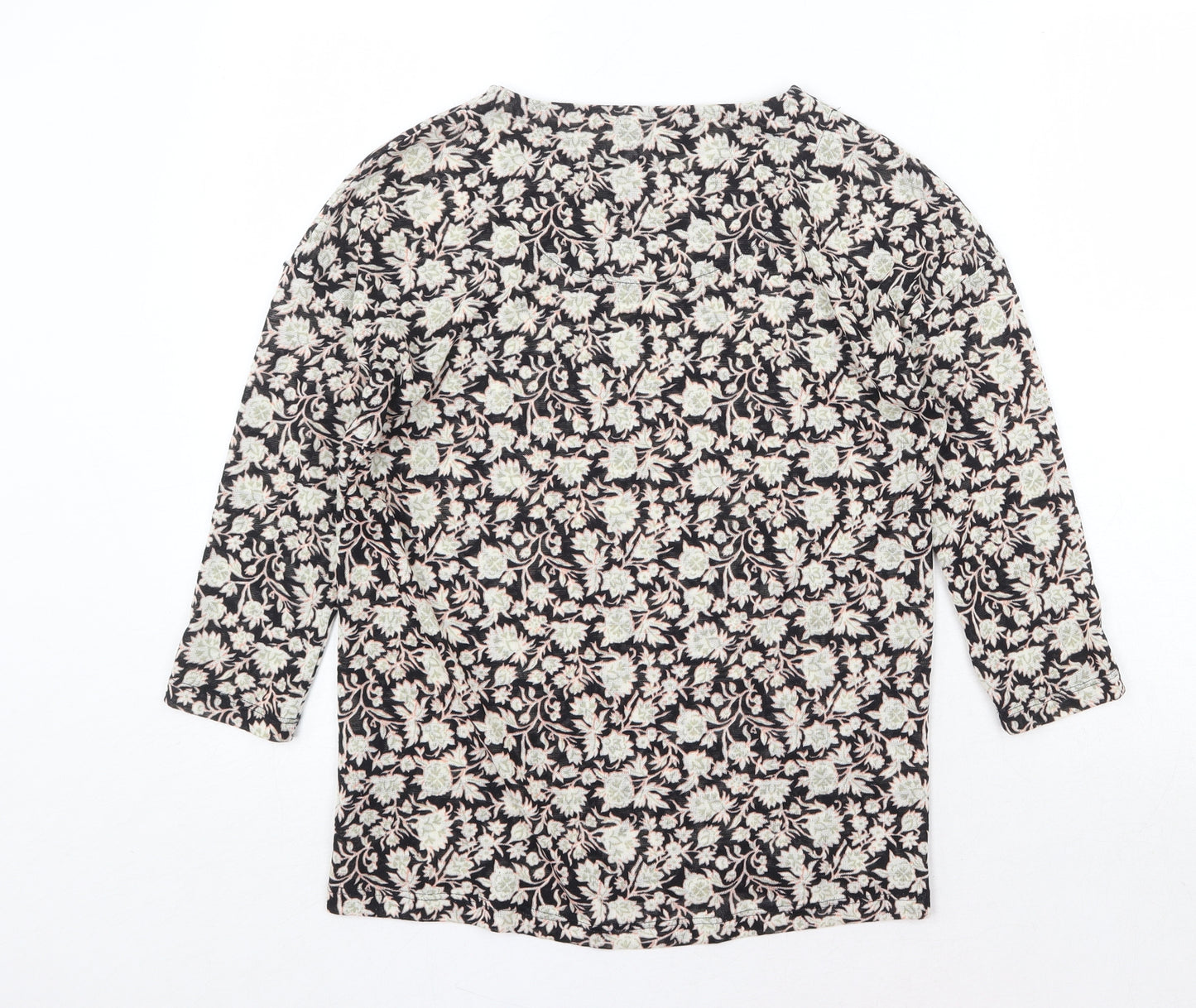 Marks and Spencer Womens Multicoloured Geometric Polyester Basic Blouse Size 8 Round Neck