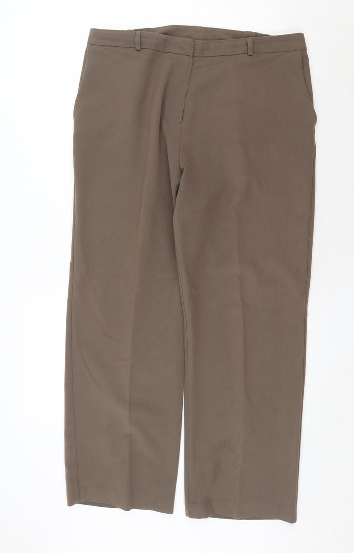 Julipa Womens Grey Polyester Trousers Size 16 Regular Zip
