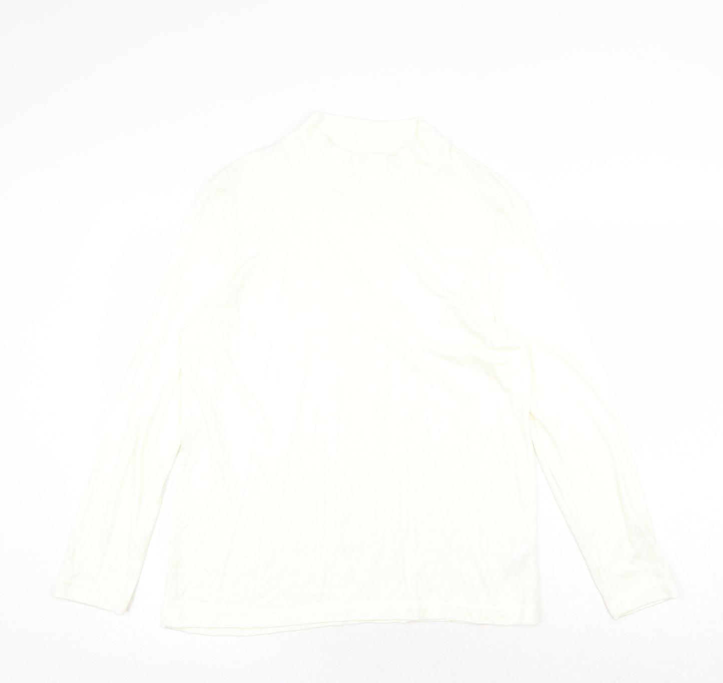 Damart Womens Ivory Round Neck Acrylic Pullover Jumper Size 18